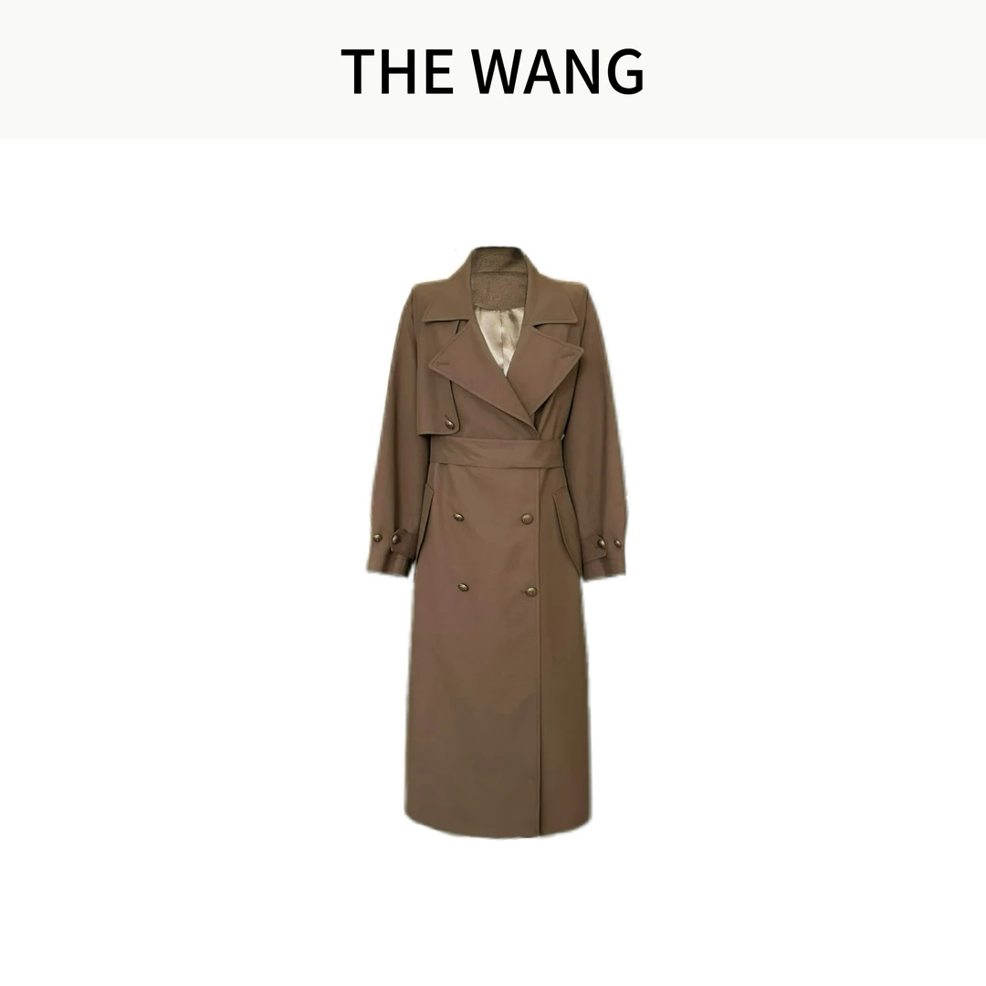THE WANG 西雅图 重工立体设计英伦风时髦垂坠感风衣