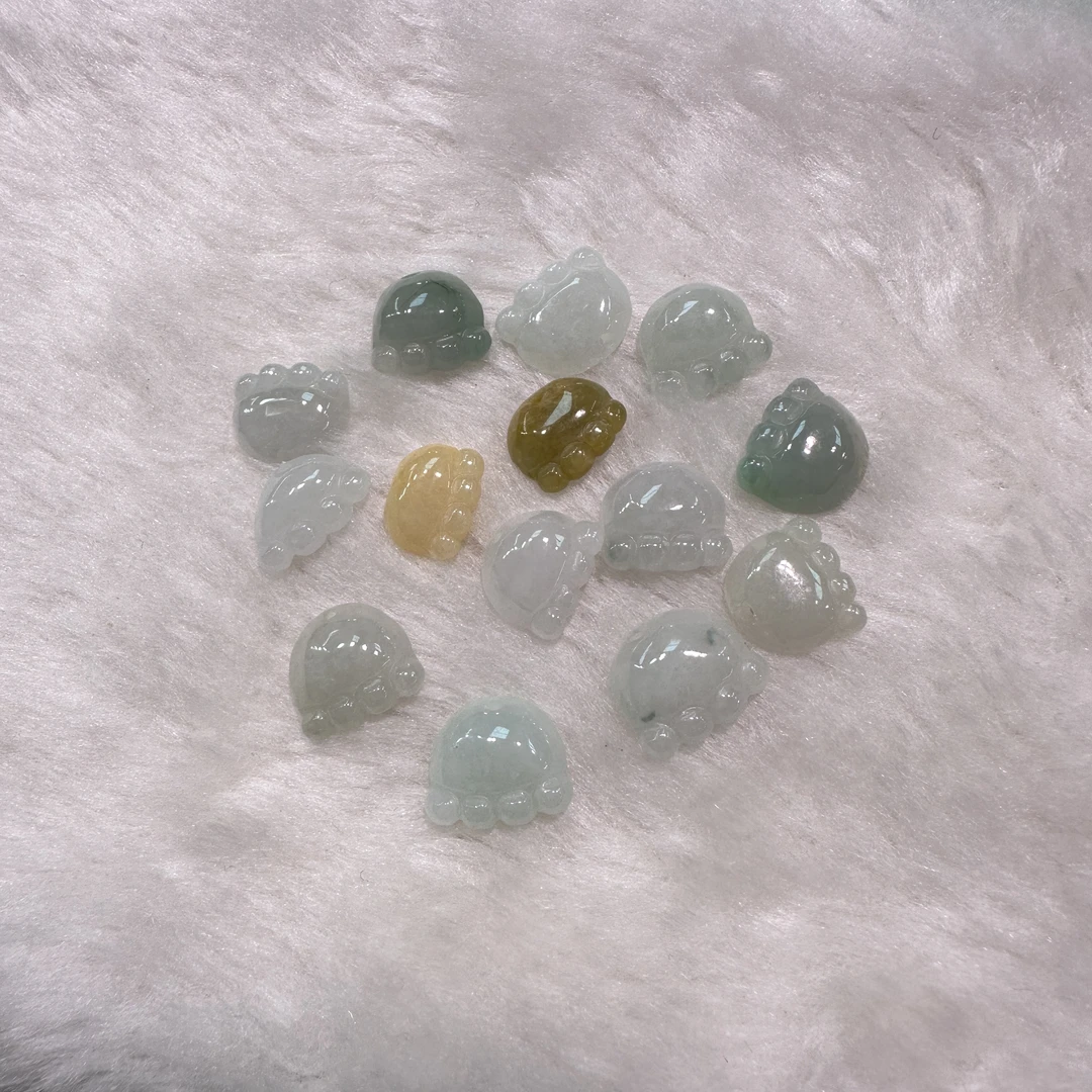 天然翡翠 小猫抓 网红款可爱款冰透