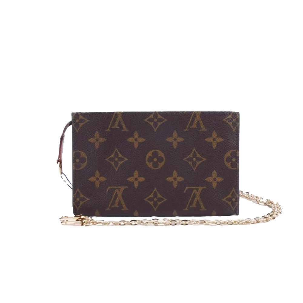 99新 LouisVuitton/路易威登 老花mini短洗漱斜跨包/手拿洗漱包