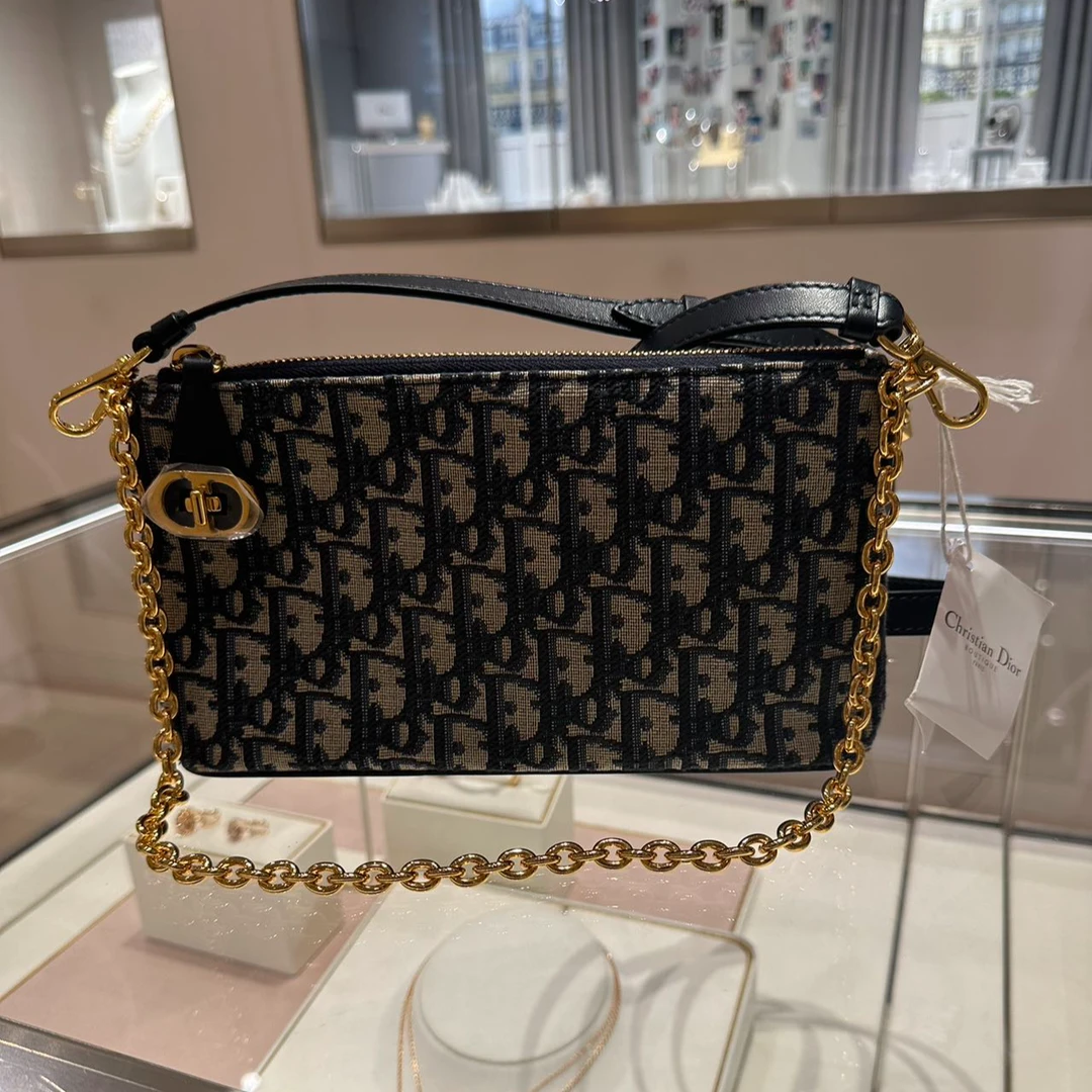 全新未使用 DIOR/迪奥 迪奥30 Montaigne Dior Midi 迷你链条手袋