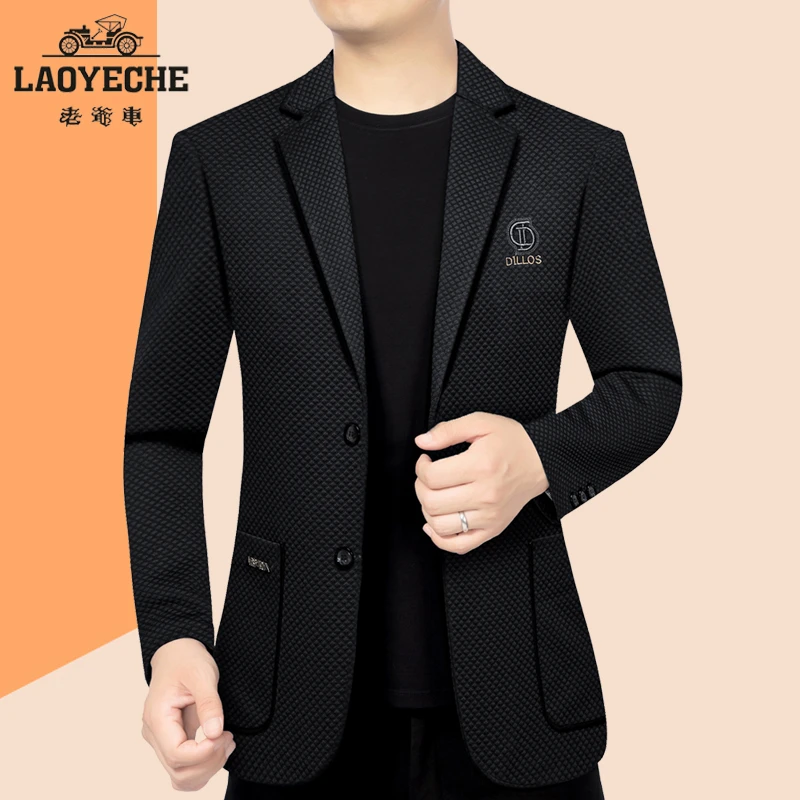 LAOYECHE/老爷车高档春秋季新款男士西装外套弹力西服休闲上衣男