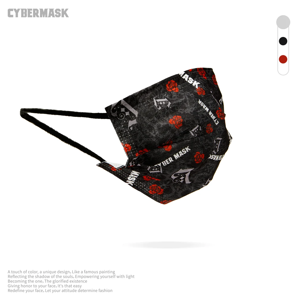 CYBER MASK/赛脸星球潮流荆棘玫瑰口罩10片装
