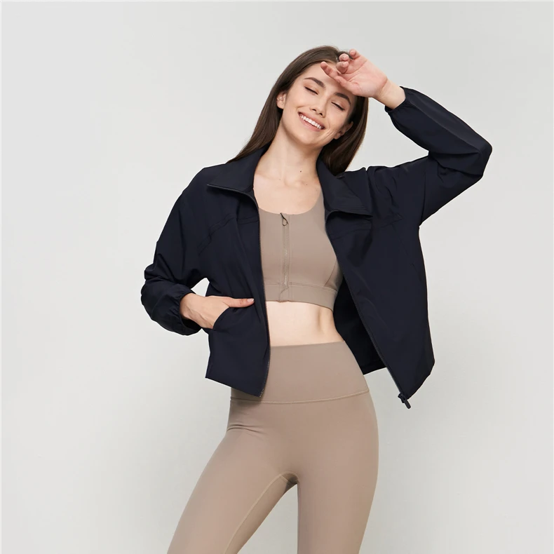 【UPF50+】W13-529立领口袋凉感防晒衣夏户外防紫外线运动健身服女