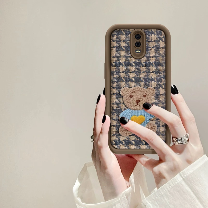 适用于OPPO R17红衣爱心熊手机壳天眼阶梯全包硅胶防摔网红女款