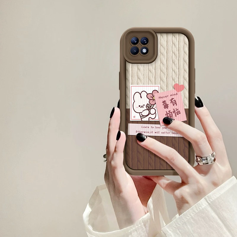 适用于OPPO A72莓有烦恼手机壳天眼阶梯全包硅胶网红女款防摔壳