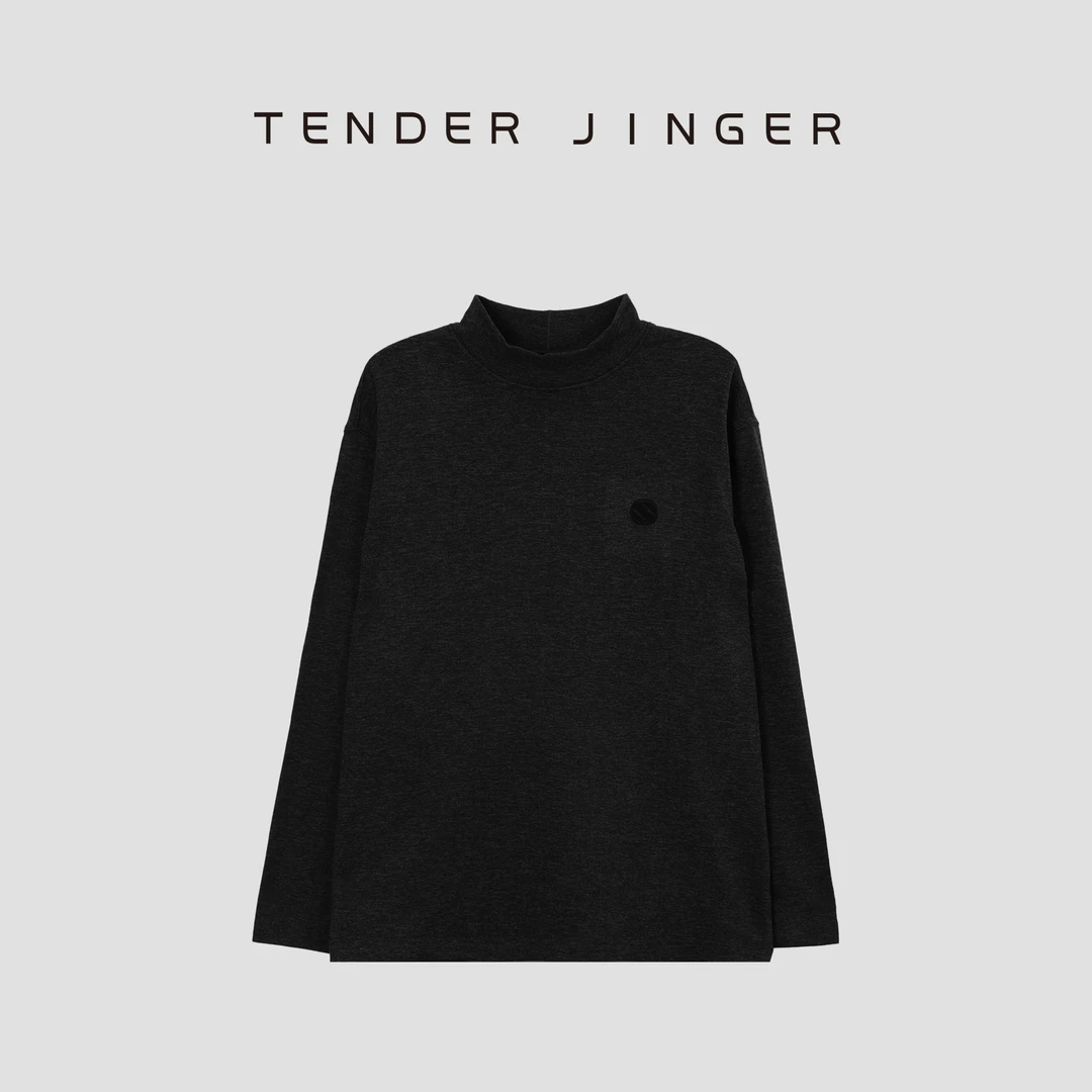 Tender Jinger【男士】秋冬丝毛德绒中领磨绒打底T恤 T2410LKF16939