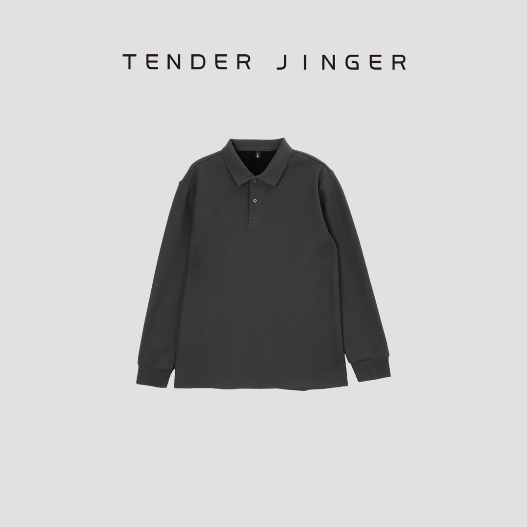 Tender Jinger【男士】冬丝光棉银狐绒保暖休闲Polo衫T2411HZS16940