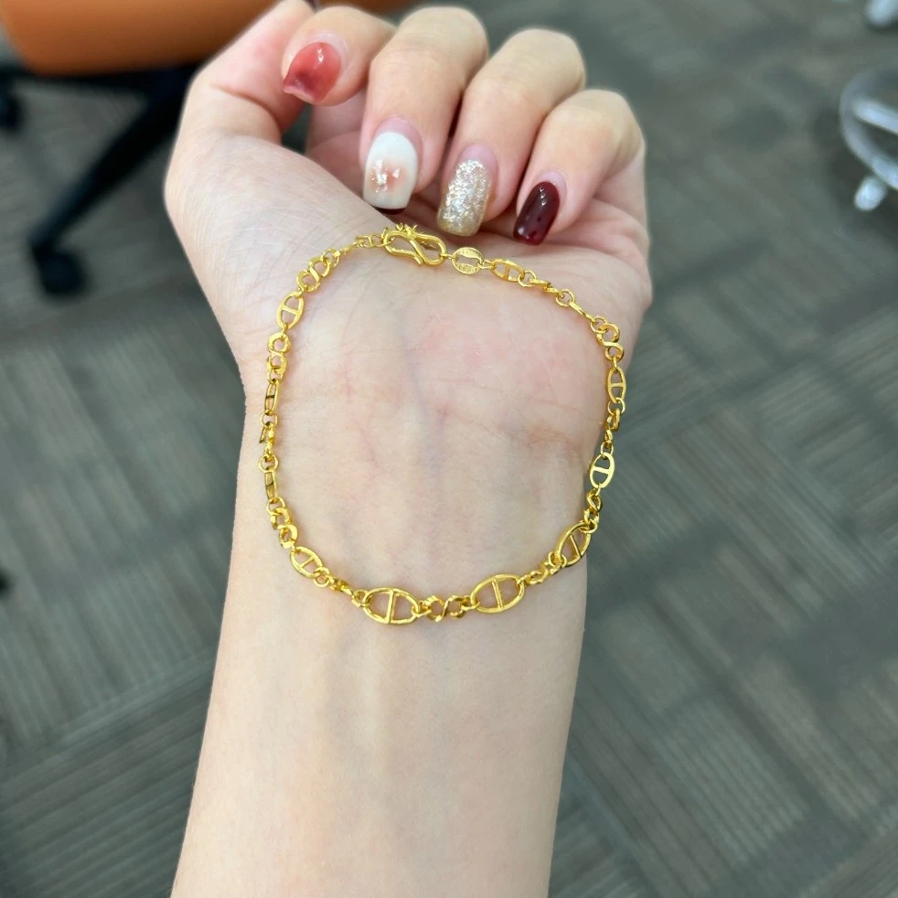 足金999 全猪鼻子手链