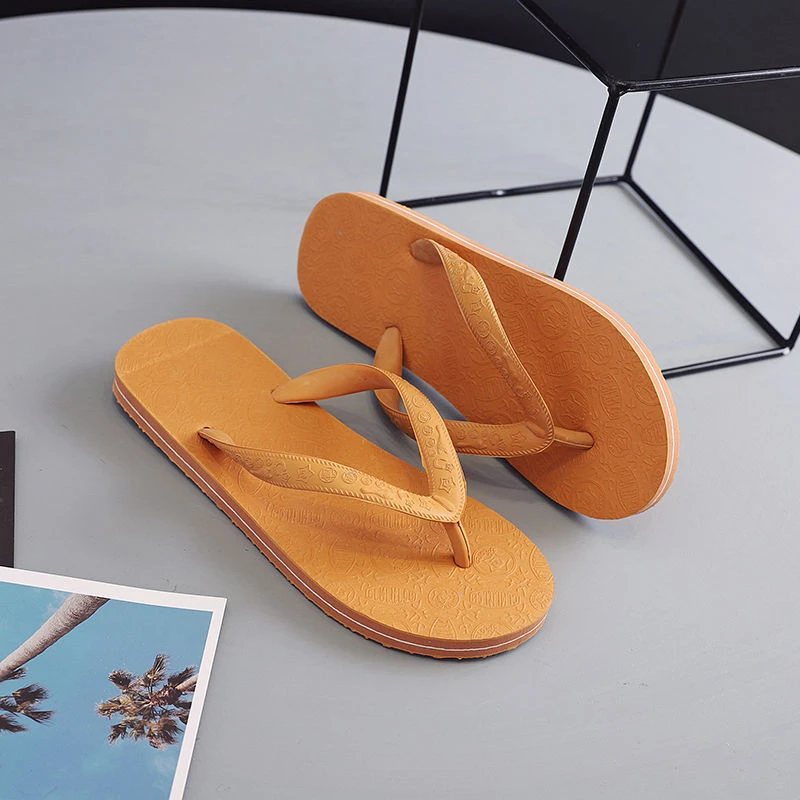 泰国橡胶人字拖男夏外出复古厚底防滑厚底沙滩居家夹脚星马牌拖鞋