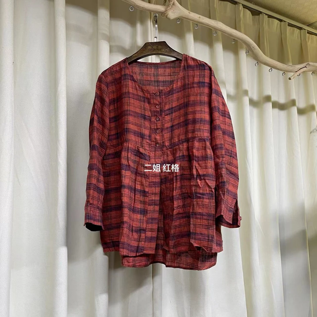 ［01-200］弧品系列高品色织亚麻精包边娃娃衫休闲百搭