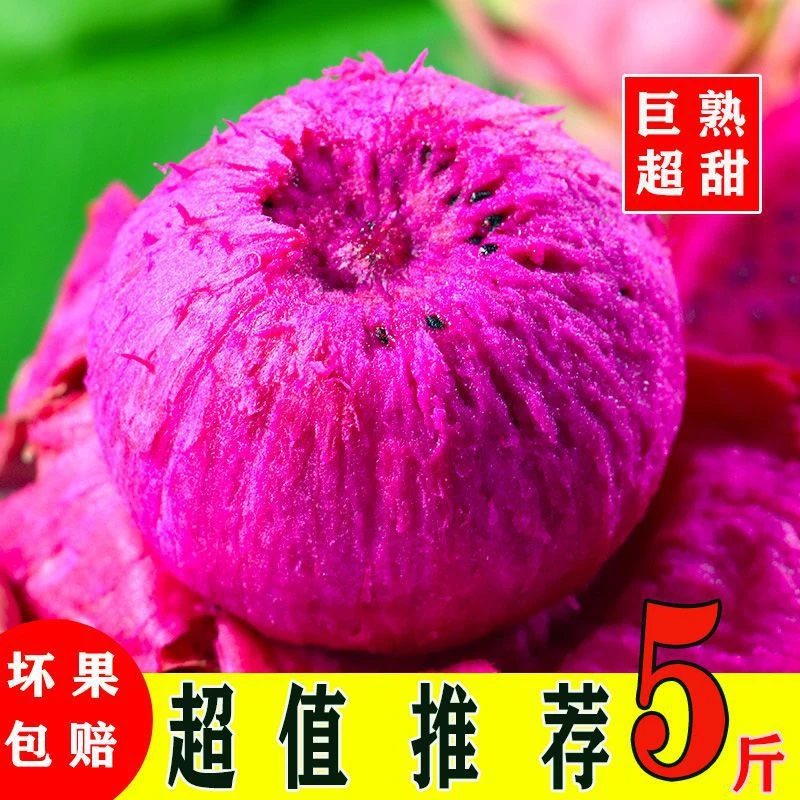 火龙果包邮金都一号超甜新鲜应水果净重2/5斤整箱广西火龙果皮薄