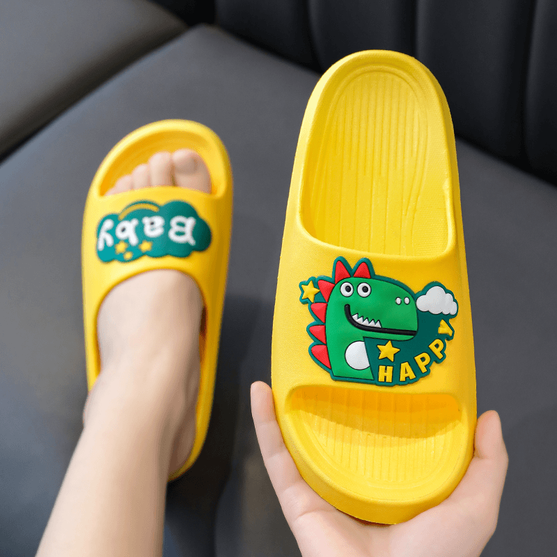 儿童拖鞋夏 男童卡通恐龙居家露趾一字拖女童宝宝防滑亲子凉拖SD