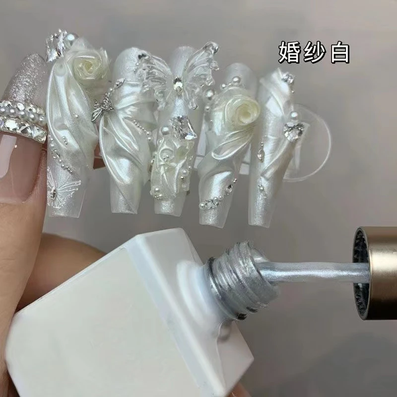 希妹 婚纱缎面白单瓶甲油胶