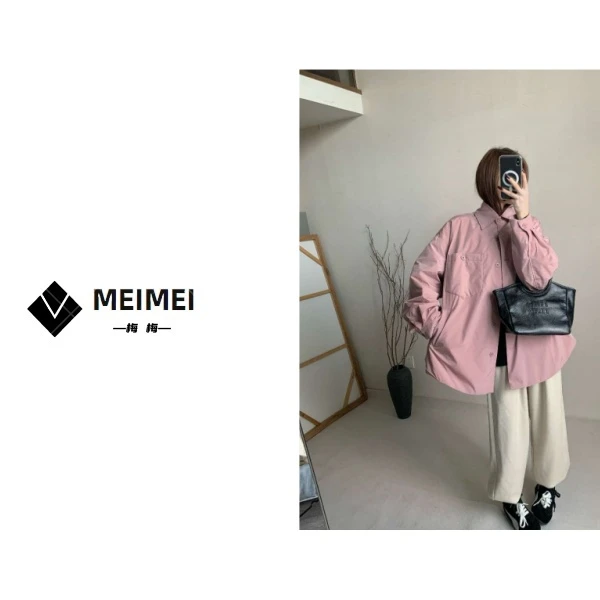 XMM.《羽绒衬衣》秋冬新款时尚百搭洋气休闲小众羽绒衬衣-8193