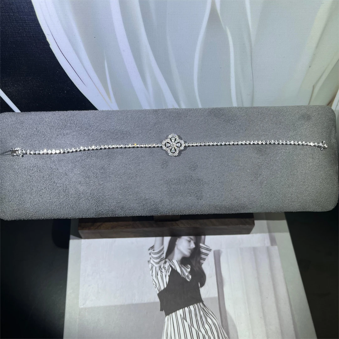 【KK珠宝】 四叶草满钻泡泡手链