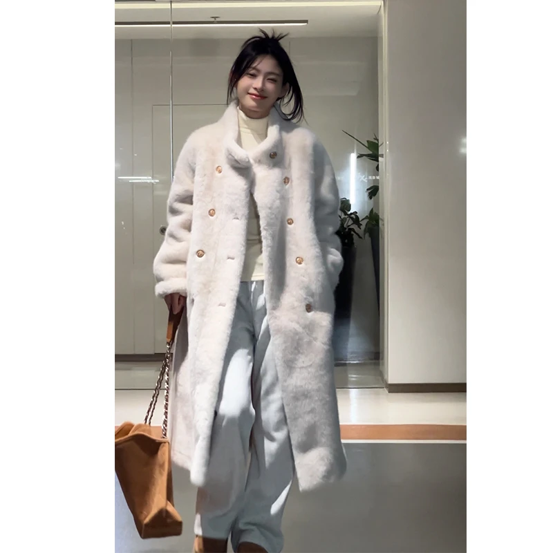 毛毛2024爆款宽松百搭休闲大衣冬季新款厚网红外套女