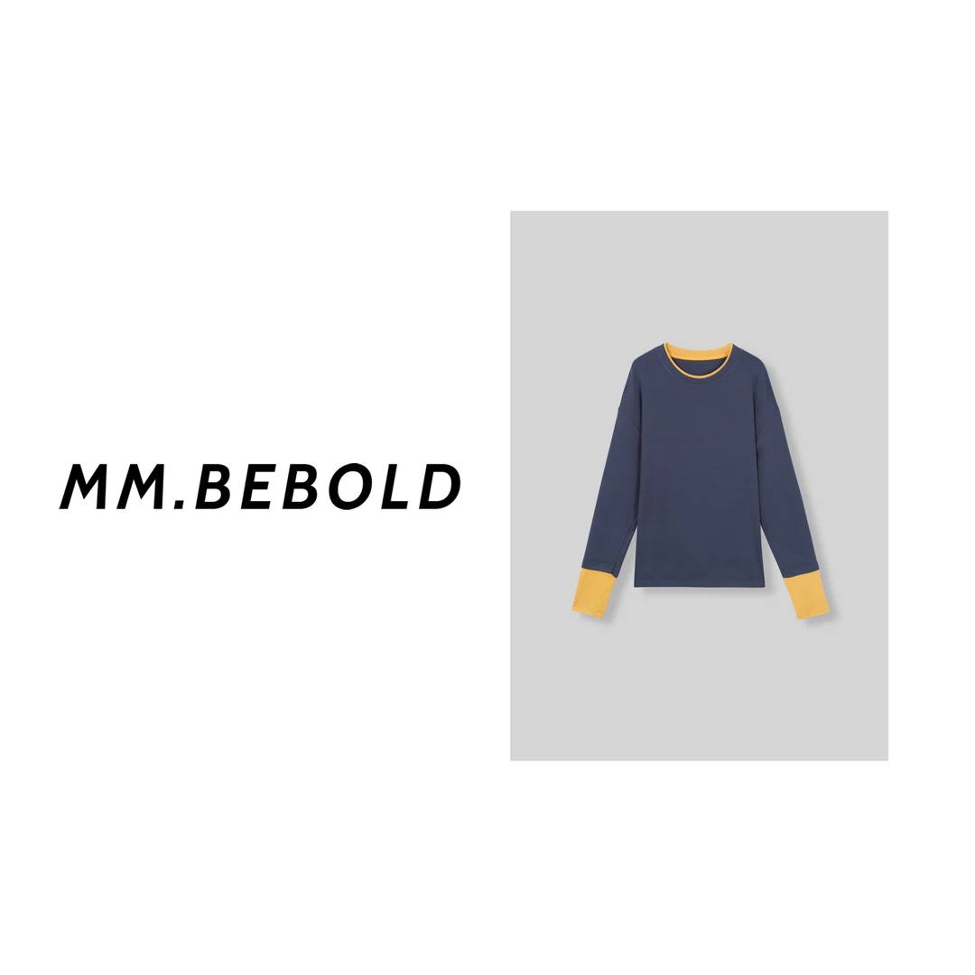 【妙姐精选】拼接假两件长袖T恤MQJ1951