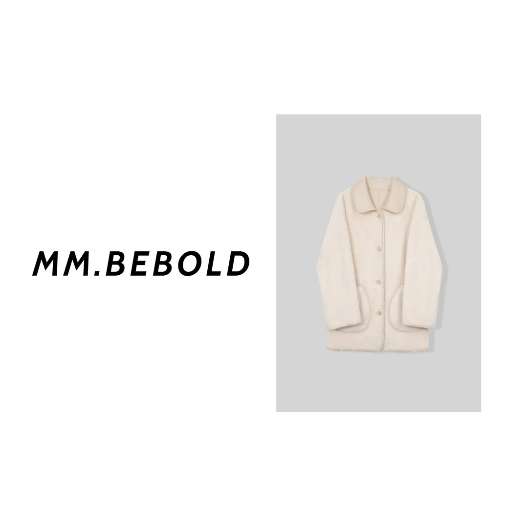 【蓓蓓精选】复古宽松口袋毛毛外套MO471-2