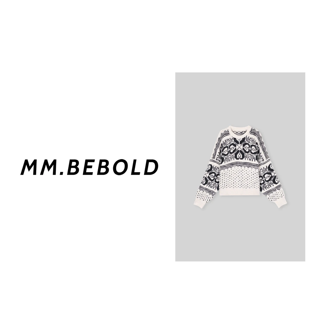 【妙姐精选】费尔岛提花复古毛衣LJL24393