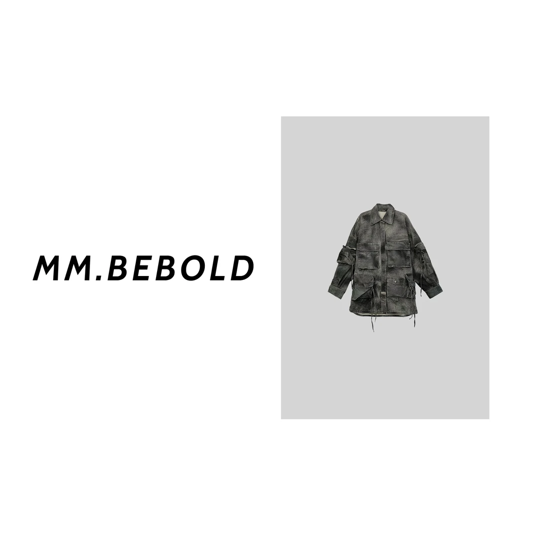 【妙姐精选】晕染多口袋工装外套XYXS573