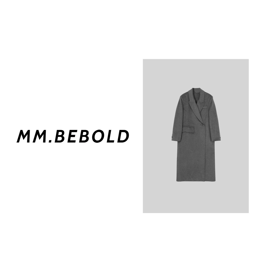 【妙姐精选】侧扣西装领长款大衣QB94401