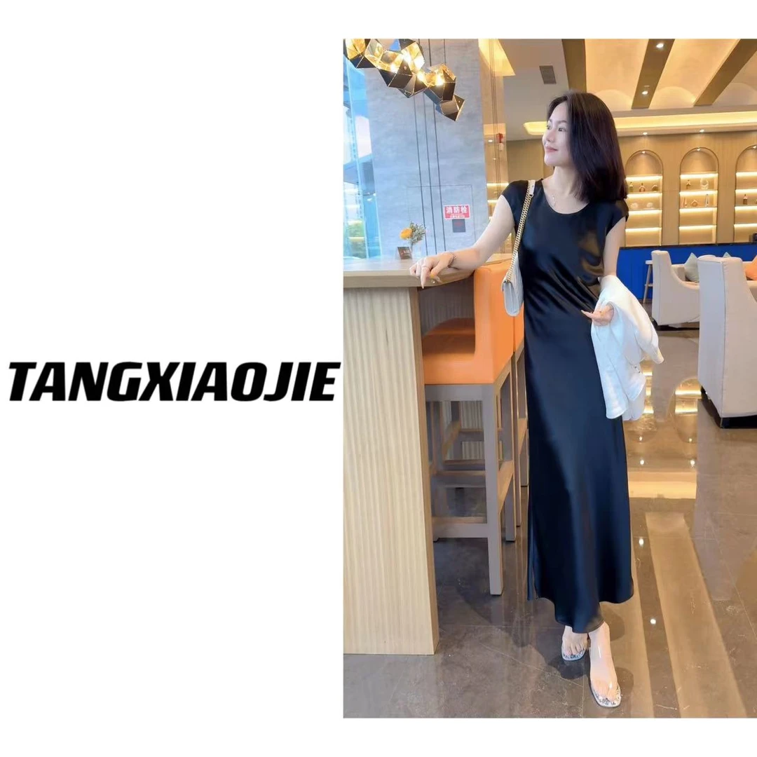 【汤小姐高定】#10265新款100%醋酸慵懒风连衣裙