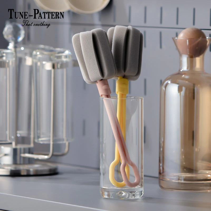 TUNE-PATTERN洗杯子刷子家用杯刷洗奶瓶刷子水杯刷清洁去污海绵刷