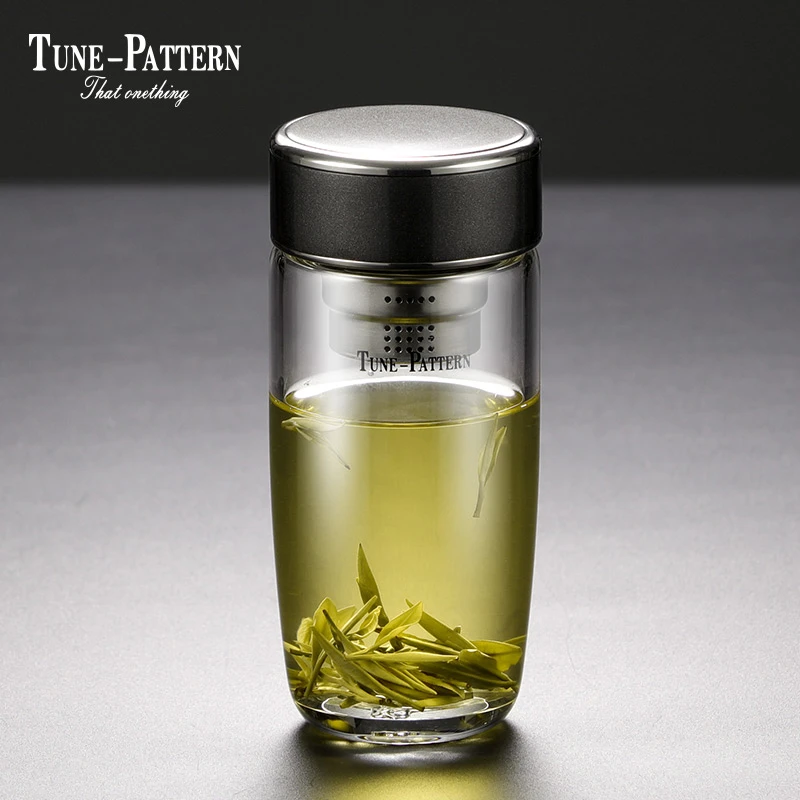 TUNE-PATTERN370ml联名款单层鹅蛋杯玻璃杯带过滤泡茶杯商务杯子