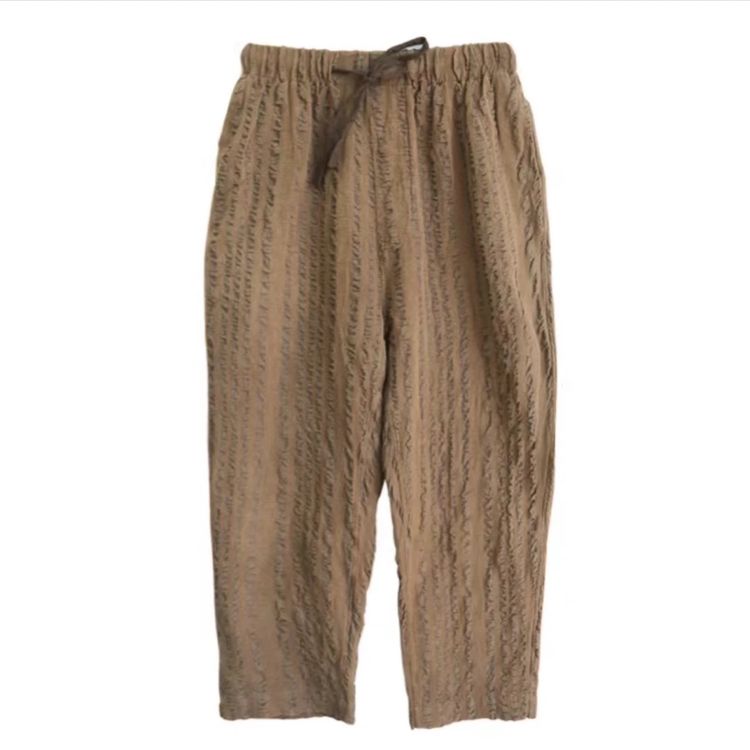 22SS9005男士休闲裤直筒外穿加厚保暖秋冬冬季植物染裤子