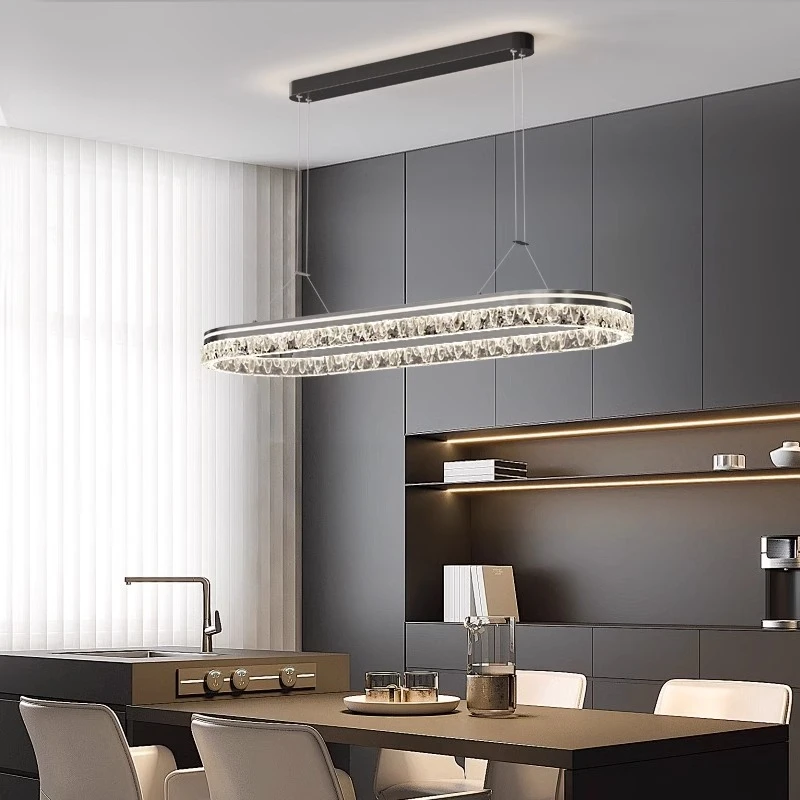 餐厅吊灯意式轻奢2025新款网红饭厅灯家用高级感全光谱护眼吧台灯