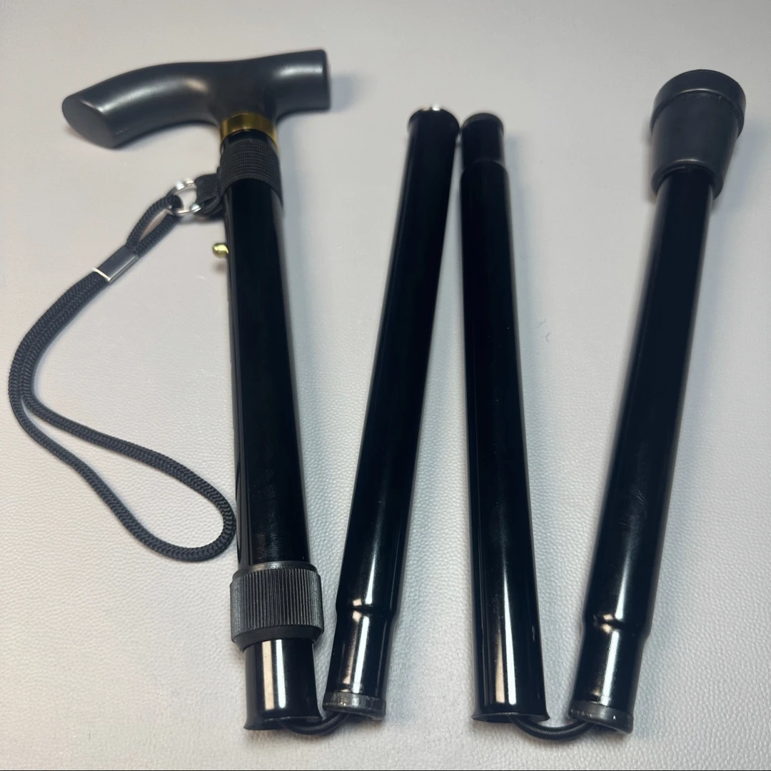 【合金加厚、更牢固】四节折叠户外登山徒步旅行手帐合金便捷登山杖