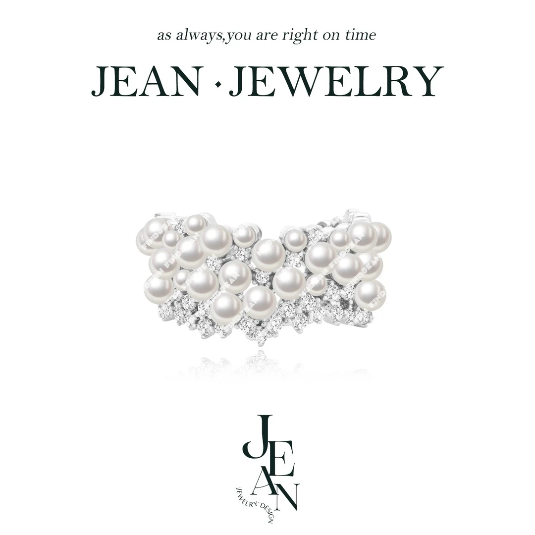 铜合金戒指 优雅梦纱｜8677【法式满天星】小众优雅百搭美人鱼戒指