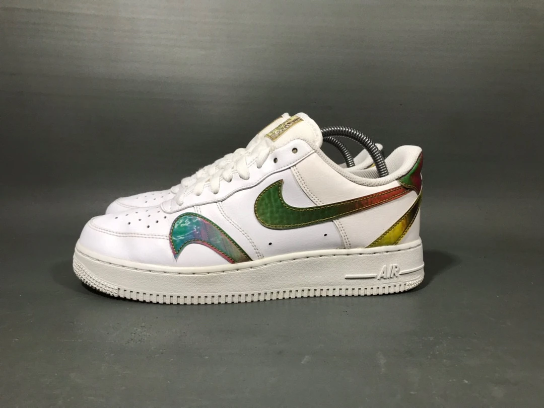 42码 耐克 空军一号 AF1 炫彩错构白色板鞋/无原盒9新/公价1289