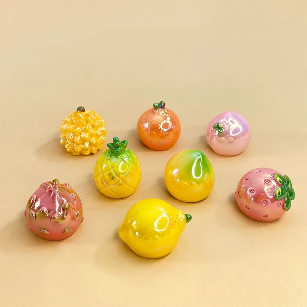 【美美代拆】仿真电镀水果萌粒水果食玩DIY钥匙扣桌面摆件手工创意