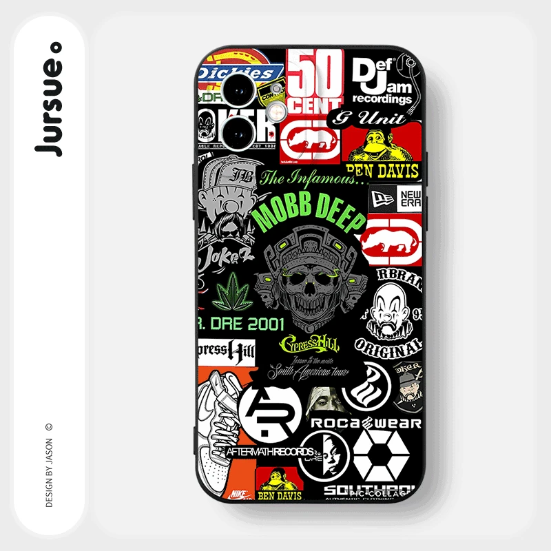 潮牌iPhone15promax苹果14手机壳13潮12男11高级XS/XR拼接8p