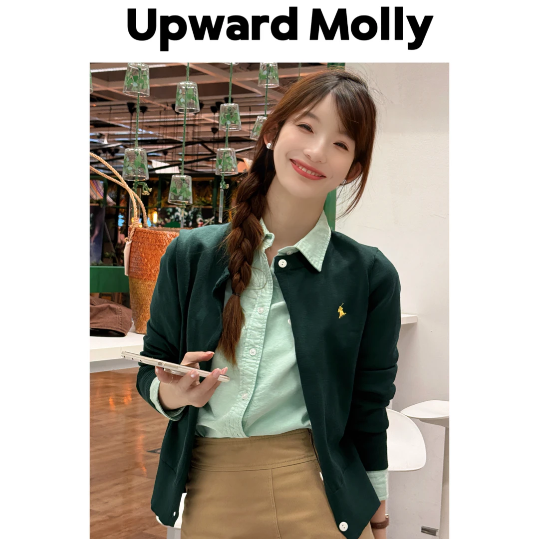 Upward Molly【绿野仙踪】极简百搭显瘦棉感圆领针织毛衣开衫