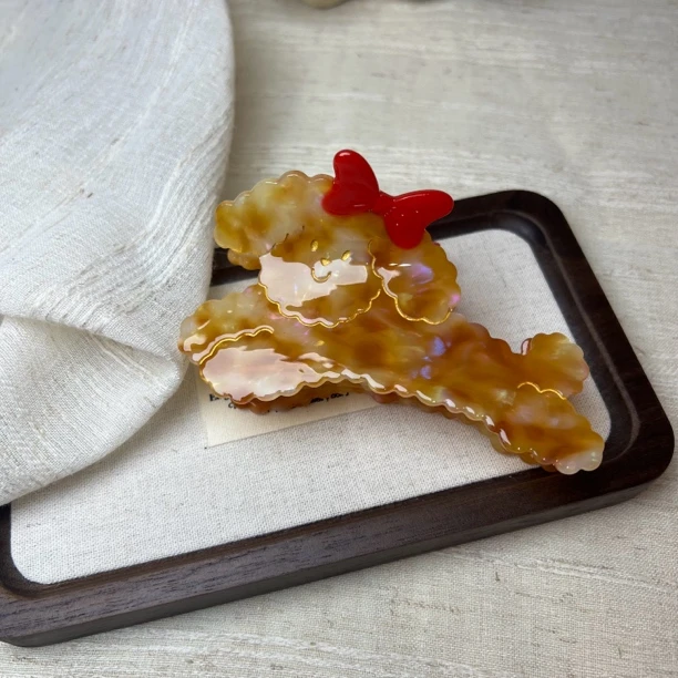 Hy 韩系可爱醋酸小狗抓夹6cm