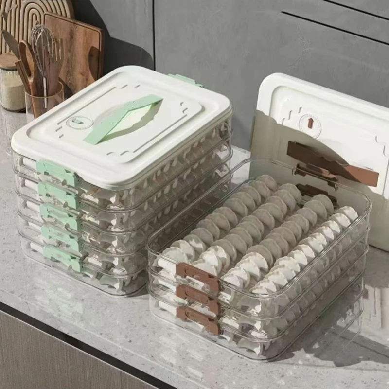 饺子盒冰箱冷冻盒多层冻饺子盒家用水饺盒食品级饺子收纳盒大容量