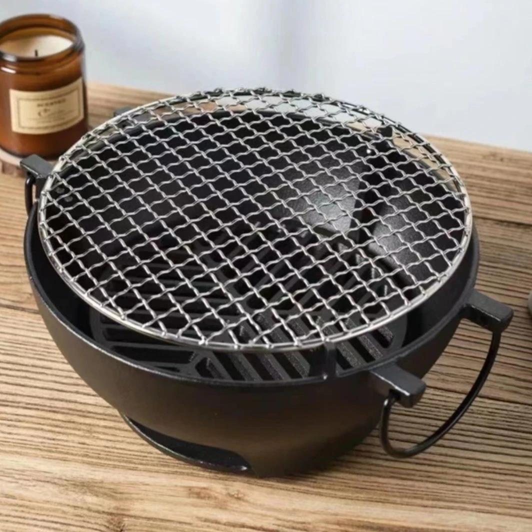 围炉煮茶 铸铁烧烤炉户外露营多用途炭火炉 取暖炉 烤肉炭炉