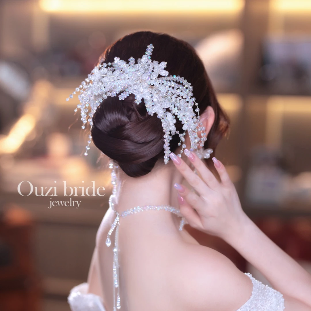 欧姿新娘饰品白纱配饰新娘婚礼跟妆饰品10