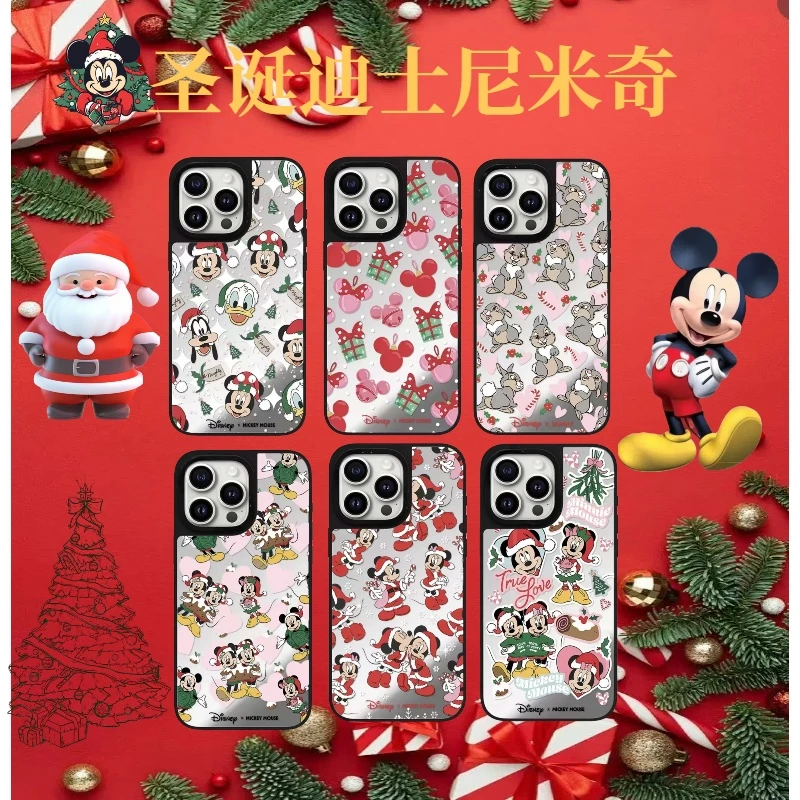 【圣诞迪士尼米奇】镜面17手机壳适用于苹果16/14/13/12/11情侣创意
