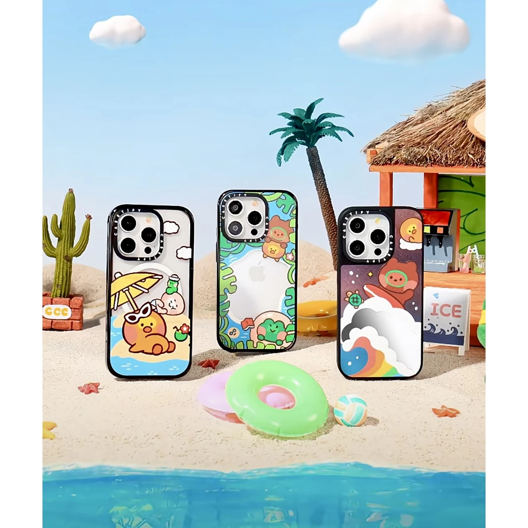 【Minini海滩系列】case联名可爱适用苹果15手机壳14/13亚克力镜面