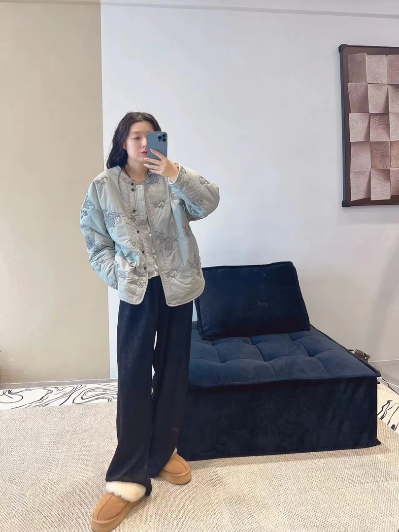 加莉新中式【锦鲤棉猴】工艺绣花棉衣外套 分码