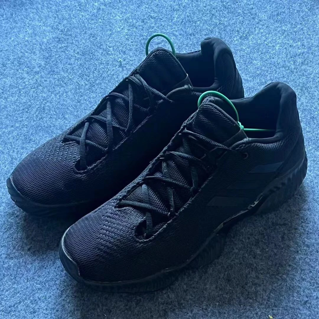 43码/ADIDAS PRO BOURNCE2018纯黑 低帮篮球鞋