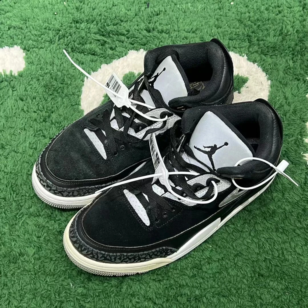 43码/ Air Jordan 3 手稿 黑白 中帮篮球鞋 公价1799 清