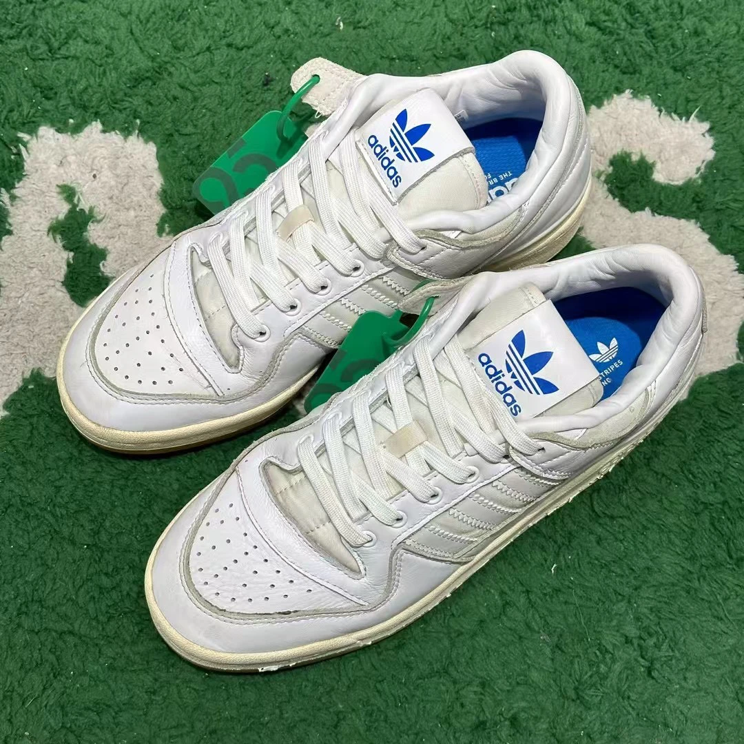 42码/ Adidas Forum 白蓝 低帮板鞋 h04903