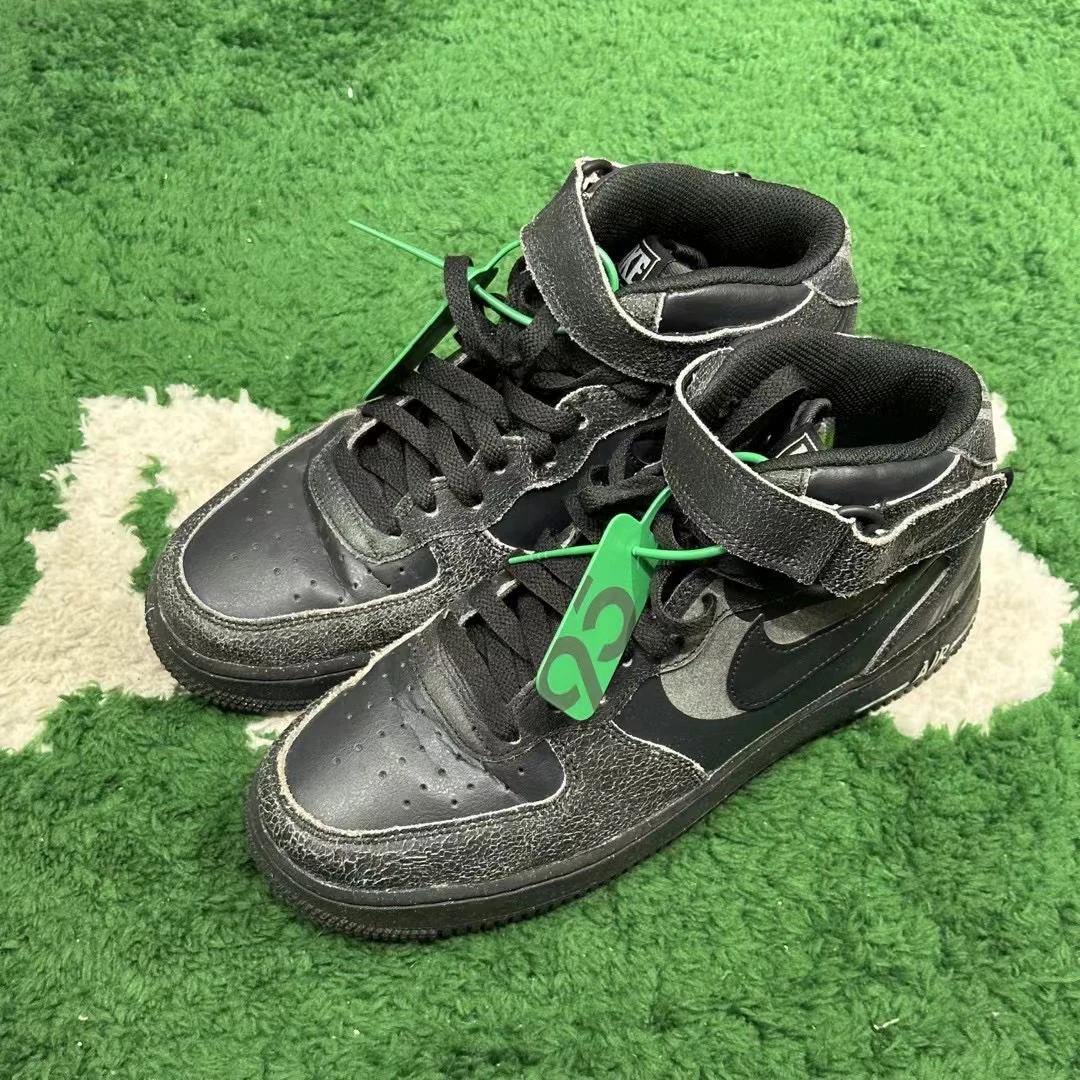 41码/nikeairforce1黑武士高帮休闲鞋dq7666