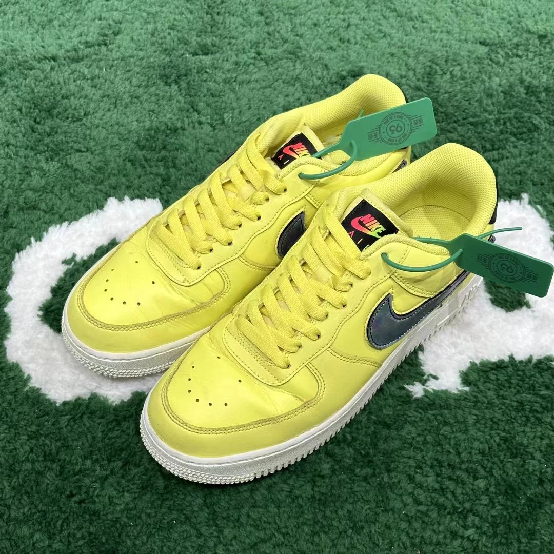 42码/NIKE AIRFORCE1黄色 低帮板鞋