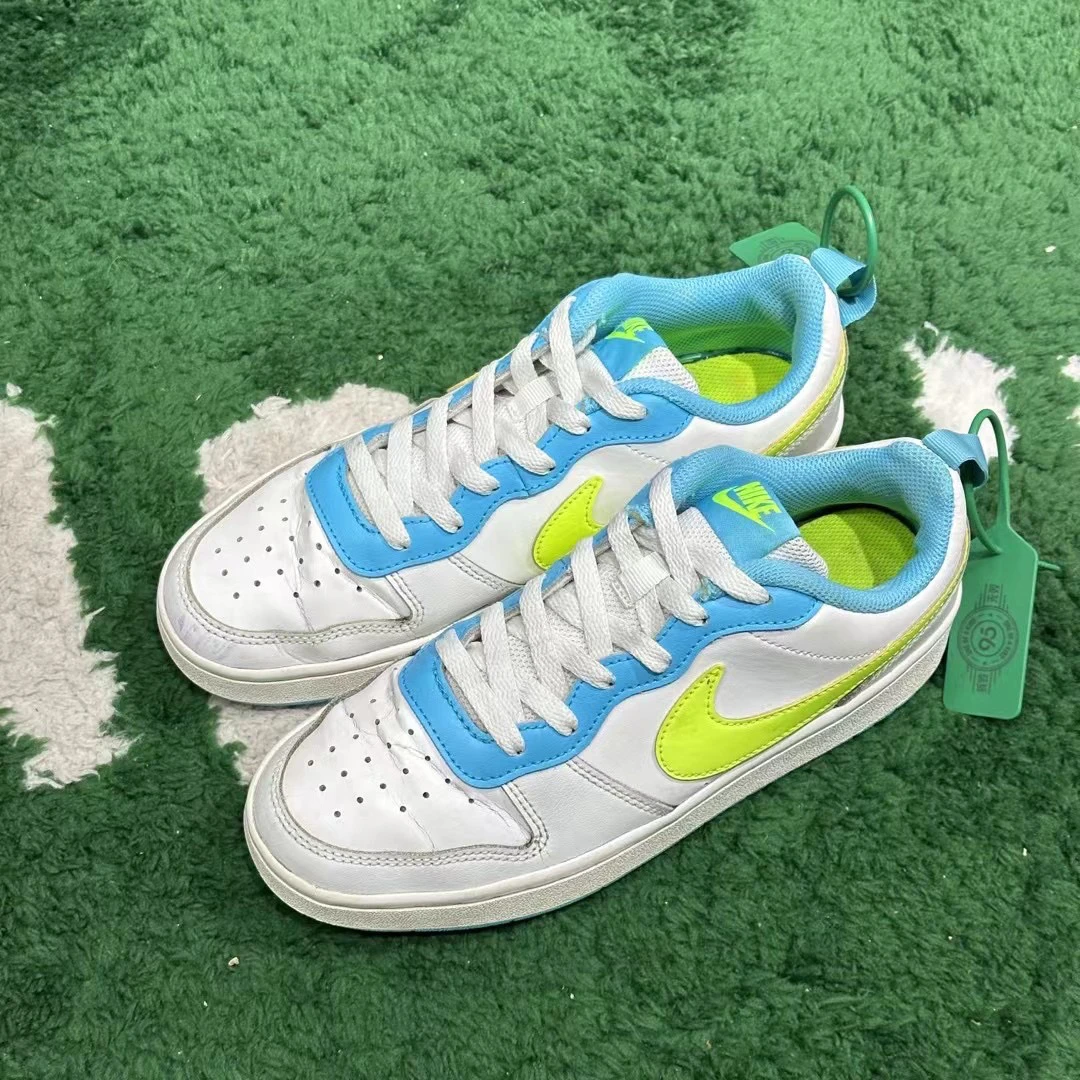 38.5码/ Nike Court 白黄蓝 低帮休闲鞋 公价299 BQ5448