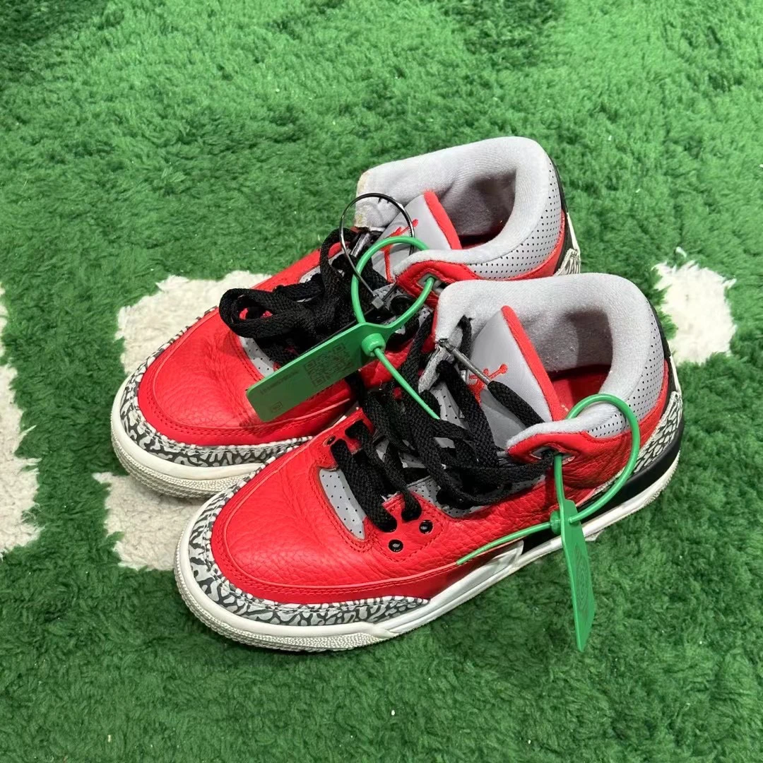 36码/ Air Jordan 3 红水泥 中帮篮球鞋 公价969特